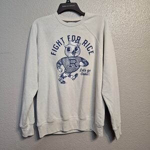 Homefield Rice Owls Sweatshirt Men L Fight For Rice Retro Graphic Crew NCAA DD64